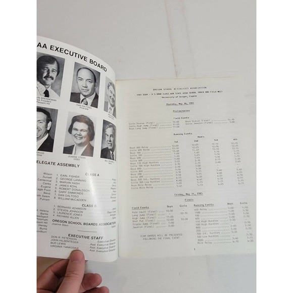 High School‎ Game Program Oregon Track and Field Championships 1985 Vintage 80s - Picture 2 of 4